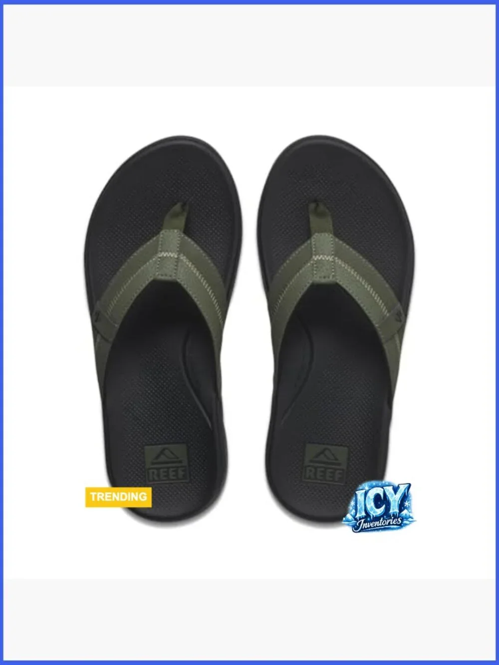 Men's Flip Flops, Ultra Soft Cushion Footbed with Arch Support, Synthetic Upper
